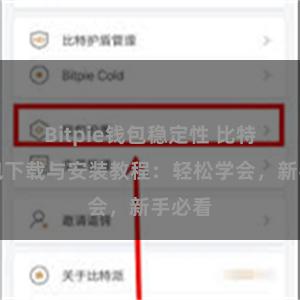 Bitpie钱包稳定性 比特派钱包下载与安装教程：轻松学会，新手必看