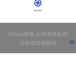 Bitpie转账 比特派钱包的冷存储功能解析