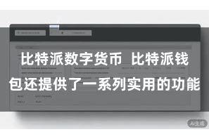 比特派数字货币  比特派钱包还提供了一系列实用的功能
