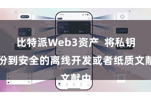 比特派Web3资产  将私钥备份到安全的离线开发或者纸质文献中